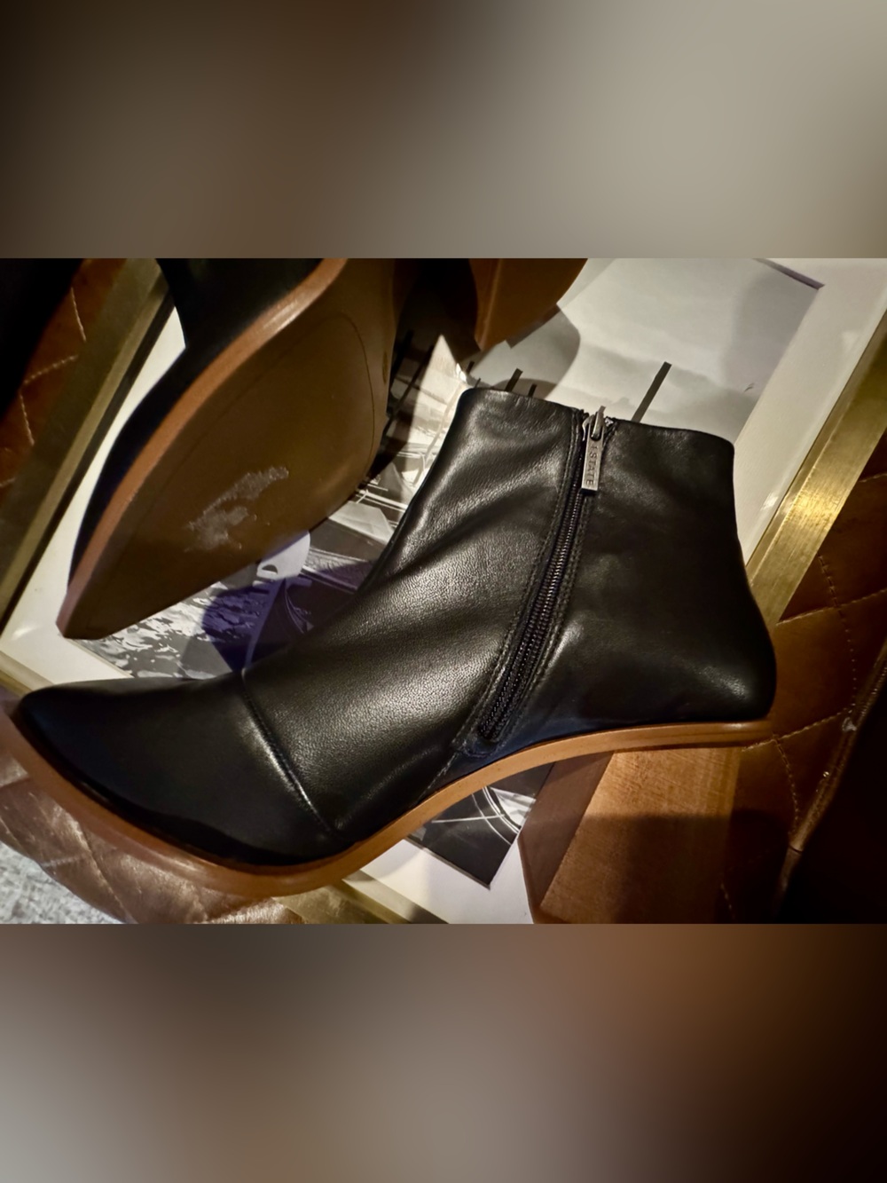 New without tag Women’s 1 State Black Leather Boots - Plus gift 🎁 - Picture 2 of 12